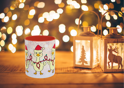 Ganzen Familie Kerst Mok – 330 ml – Kawaii Kerst Editie