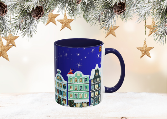 Kerst Stad Mok – Winterse Village Stadshuisjes – 330 ml