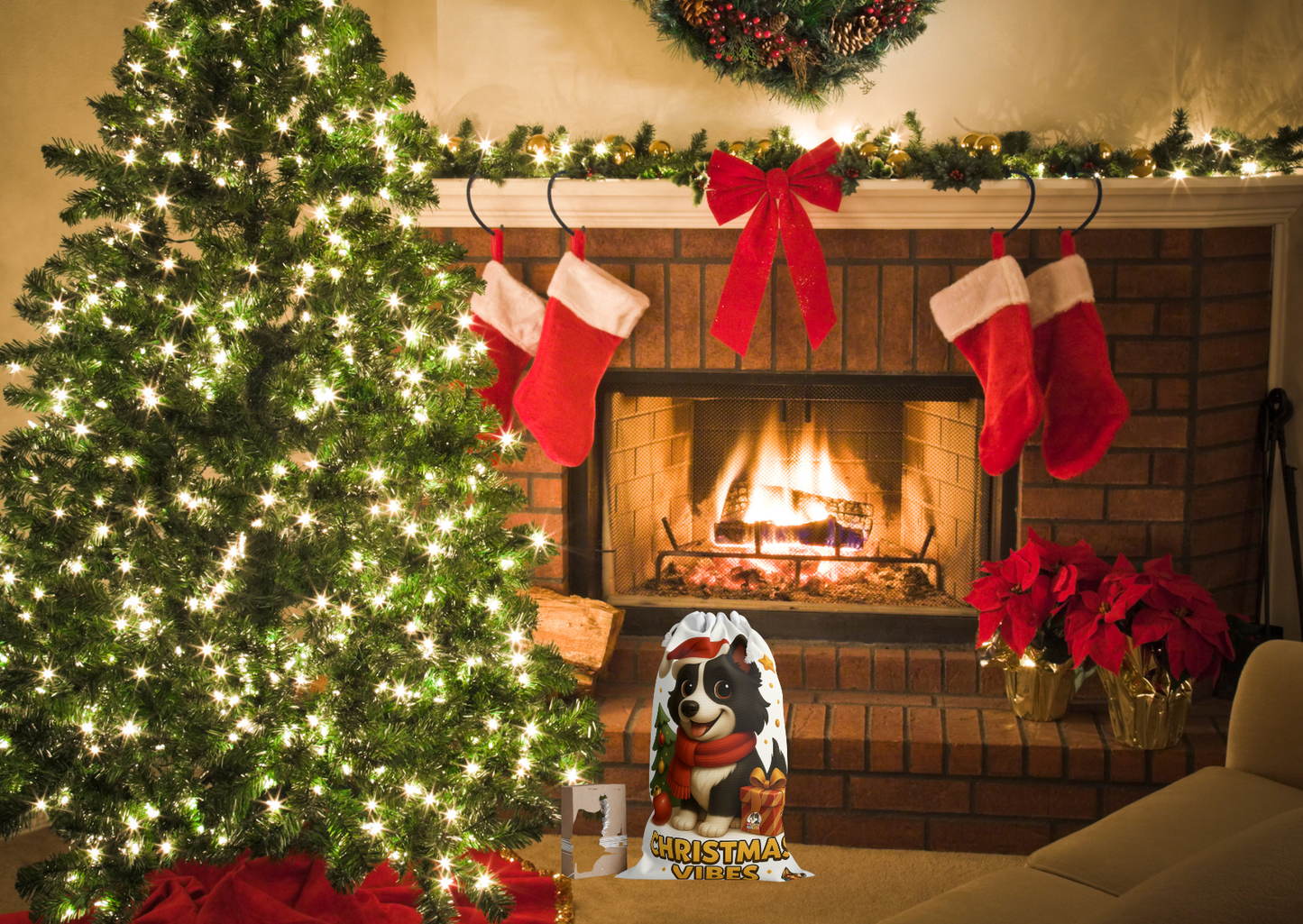 🎁 Nikita – Christmas Vibes Cadeauzak (Duurzaam & Herbruikbaar)