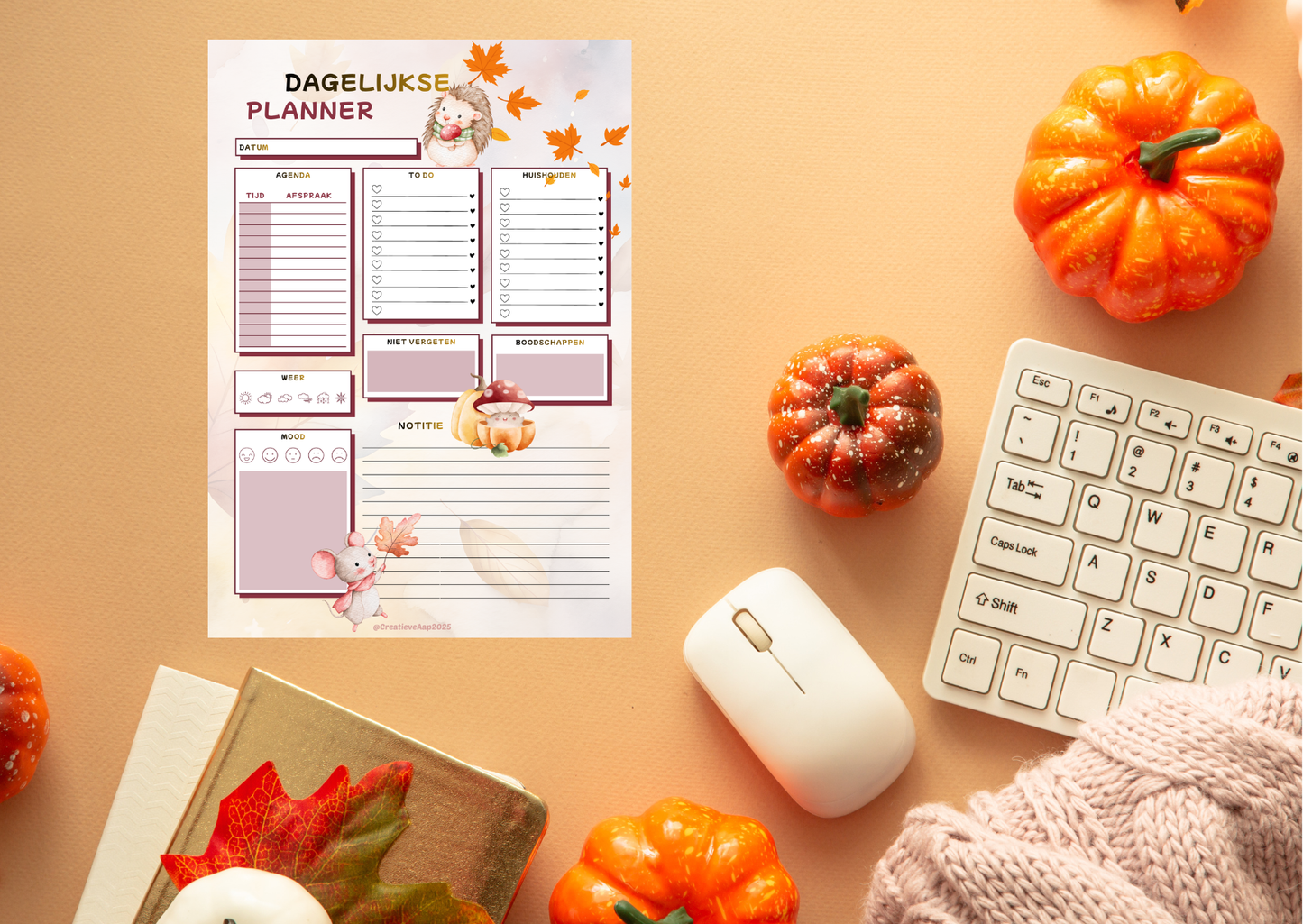 🍁 November 2025 Planner Set – PDF Download