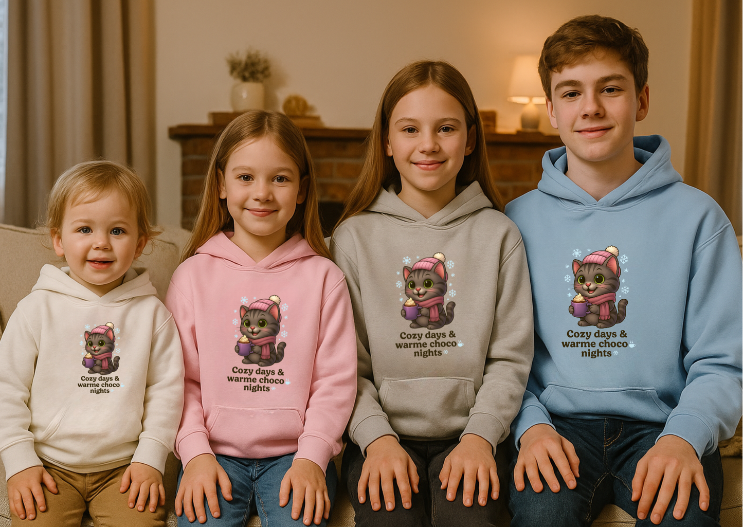 🐱 Kinder Hoodie – Shelby Winter "Cozy days & Warm CoCo nights"