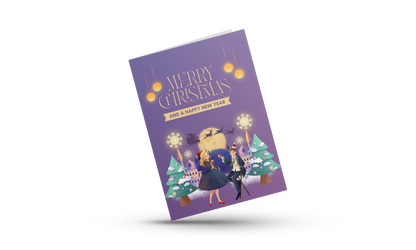 ✨  🎄 Handgemaakte Kerst Wenskaart – Sprookjes Winter Edition