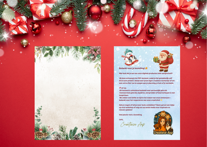 🎄 Kerst Vintage Notitieblad – PDF Download (Geen fysiek product)