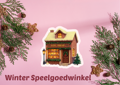 ❄️ Kerst Vinylstickers – Midwinter Village Collectie