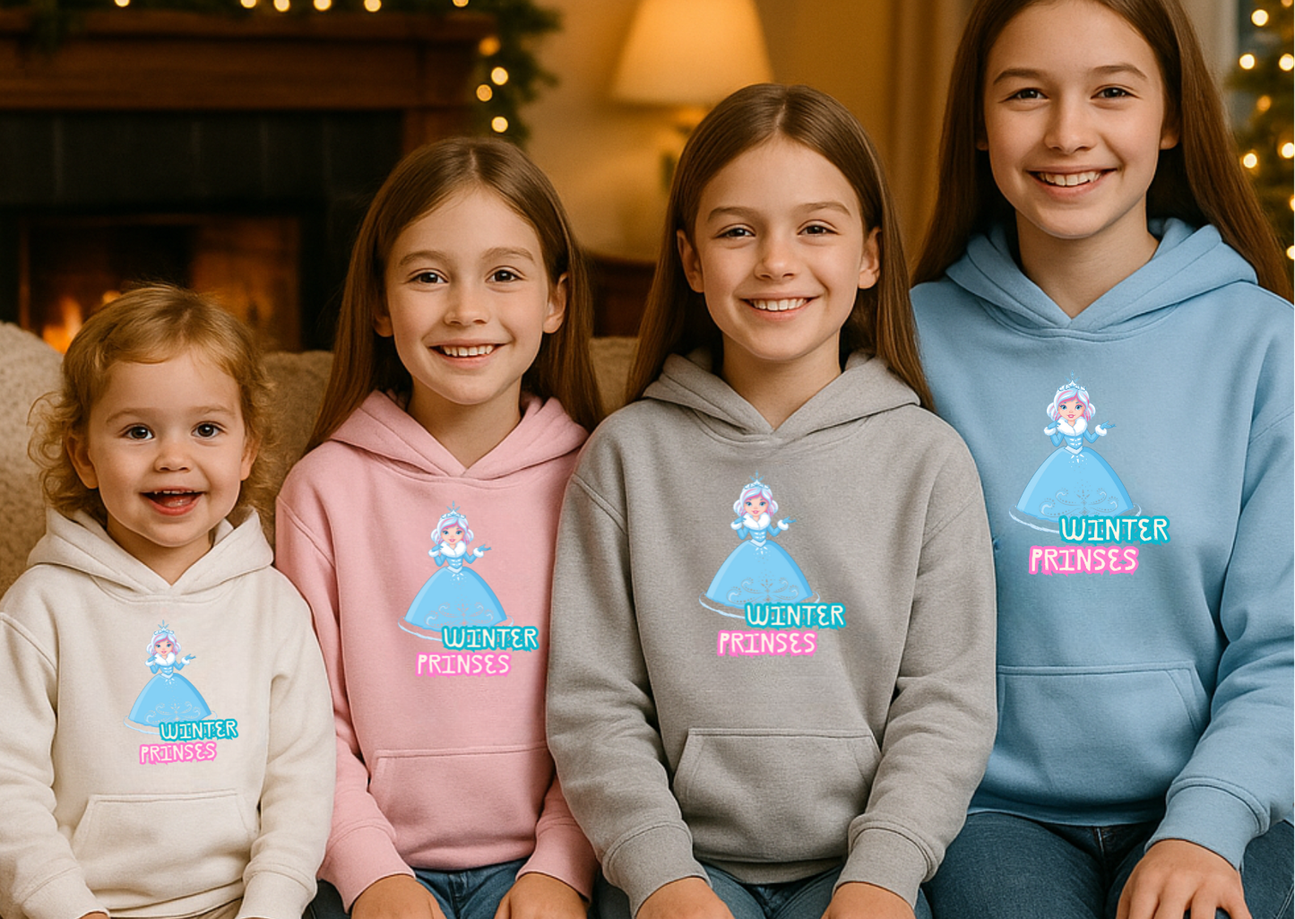 👸 Kinder Hoodie – Winter Prinses