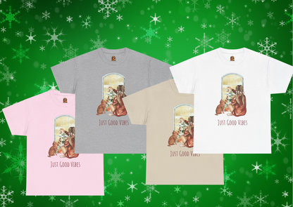 Just Good Vibes – Unisex Kerst T-Shirt | Comfortabel Gildan 5000 | S t/m 5XL