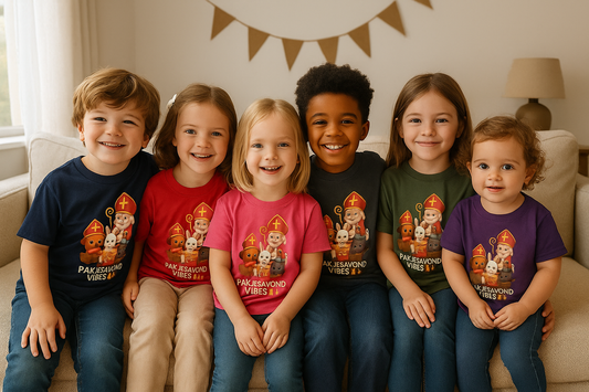 Kinder T-shirt – Sinterklaas “Pakjesavond Vibes”