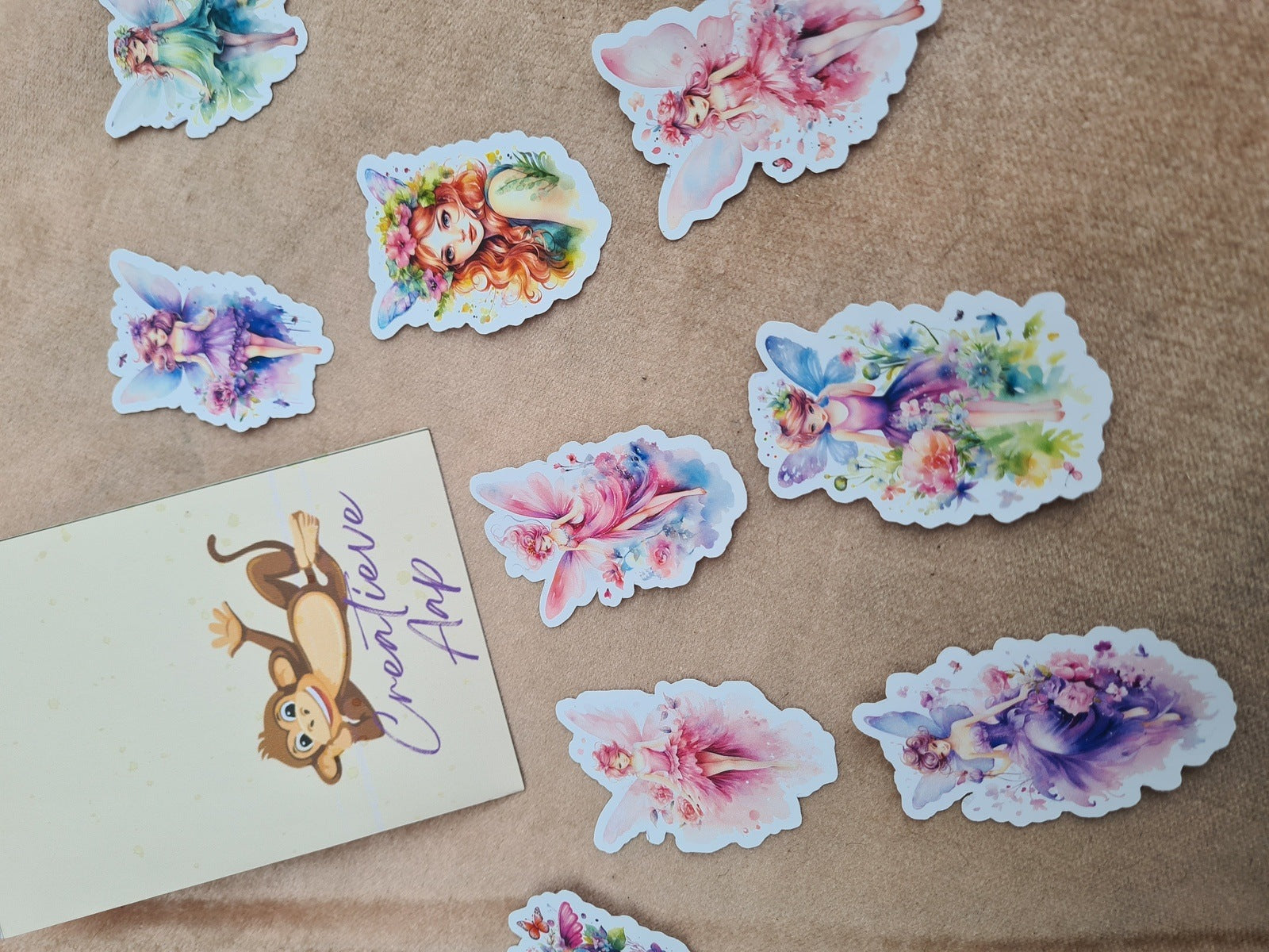 Handgemaakte Stickerset - Betoverende Fairy Collection Set van 12