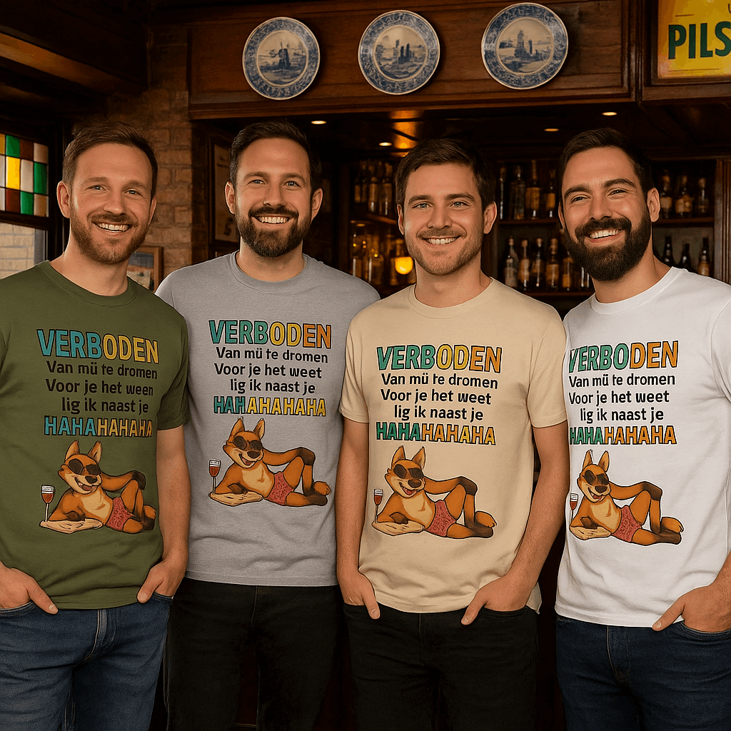 Verboden te dromen T-shirt – Humor Unisex – 100% katoen – 4 kleuren Printify