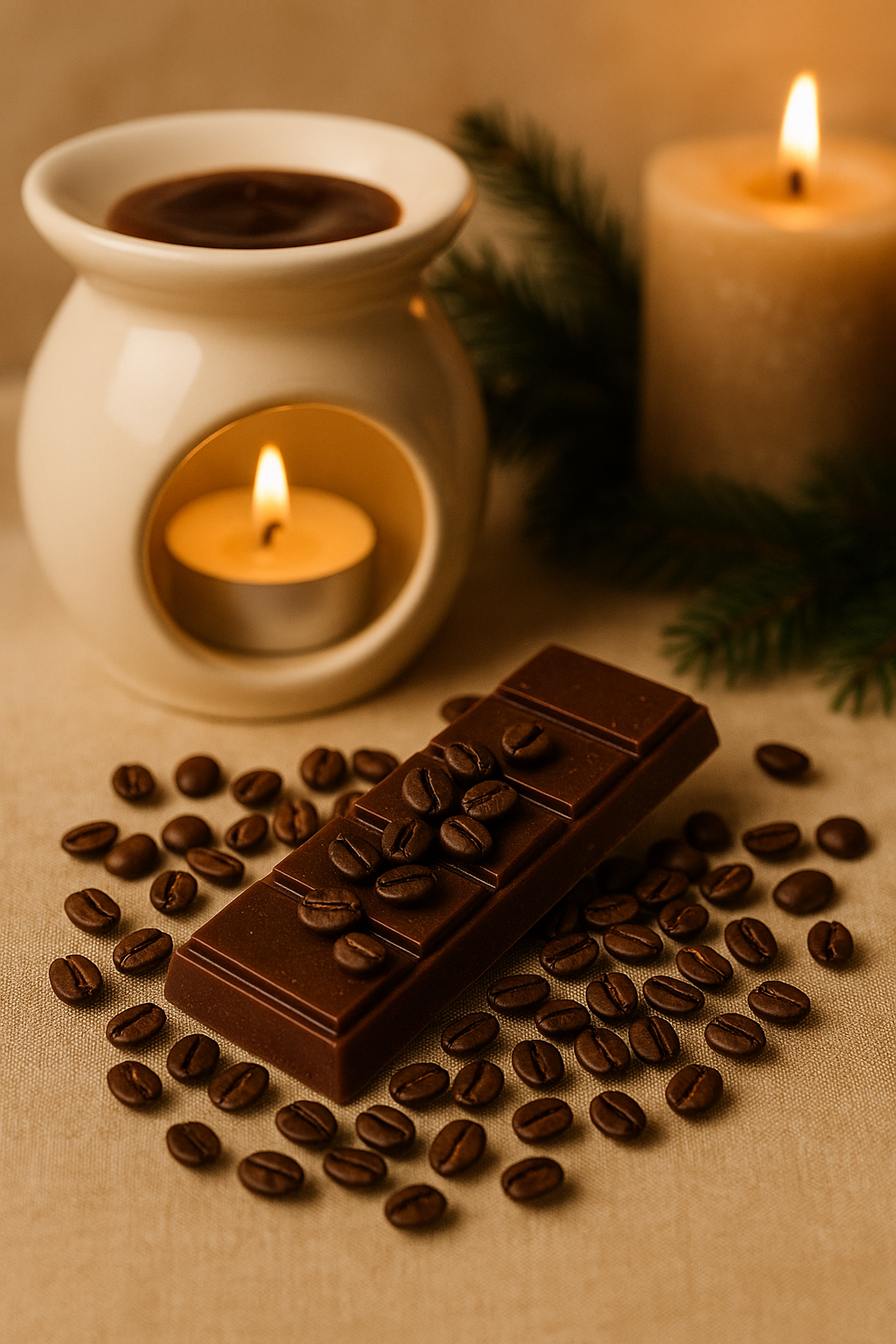 ☕ Handgemaakte Waxmelt Bar – Koffie (±50 gram)