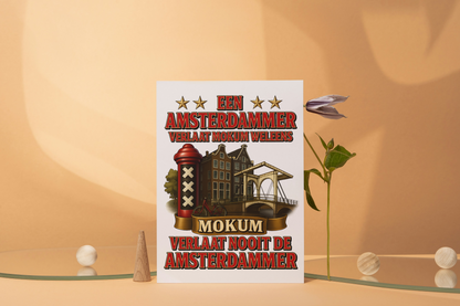 Handgemaakte Wenskaart – Amsterdammer Mokum 2025 (A6) | Met of zonder envelop