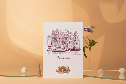 Handgemaakte Wenskaart – Amsterdammer Mokum 2025 (A6) | Met of zonder envelop