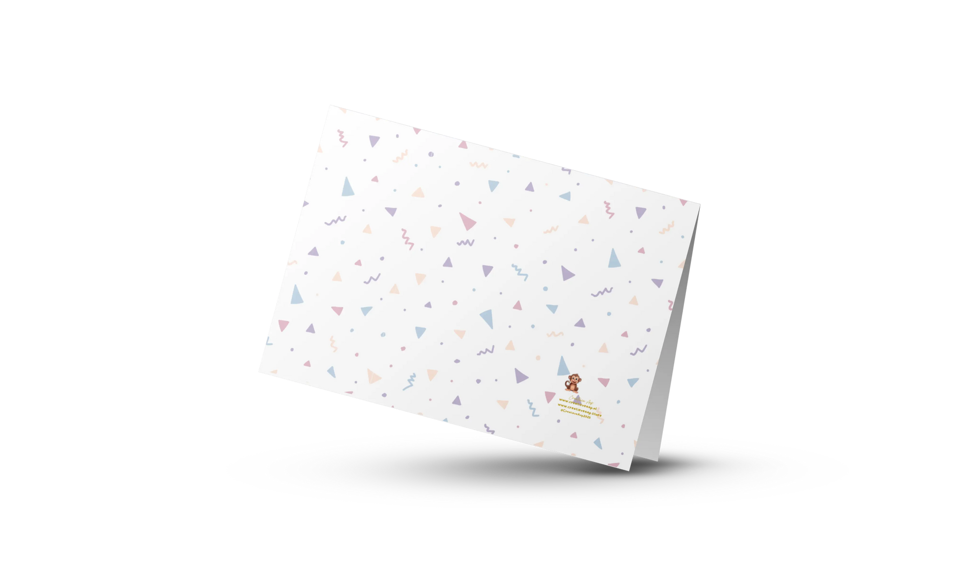 Verjaardagskaart Anime Jongen – Handgemaakte Wenskaart A6 Liggend Creatieve Aap