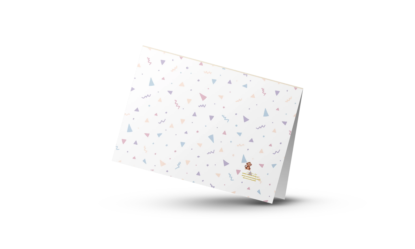 Wenskaart "Kittenparty Verjaardag" – Handgemaakt | A6 | Met of zonder envelop Creatieve Aap