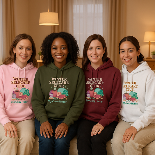 Unisex Hoodie – Winter Selfcare Club | My Cozy Home