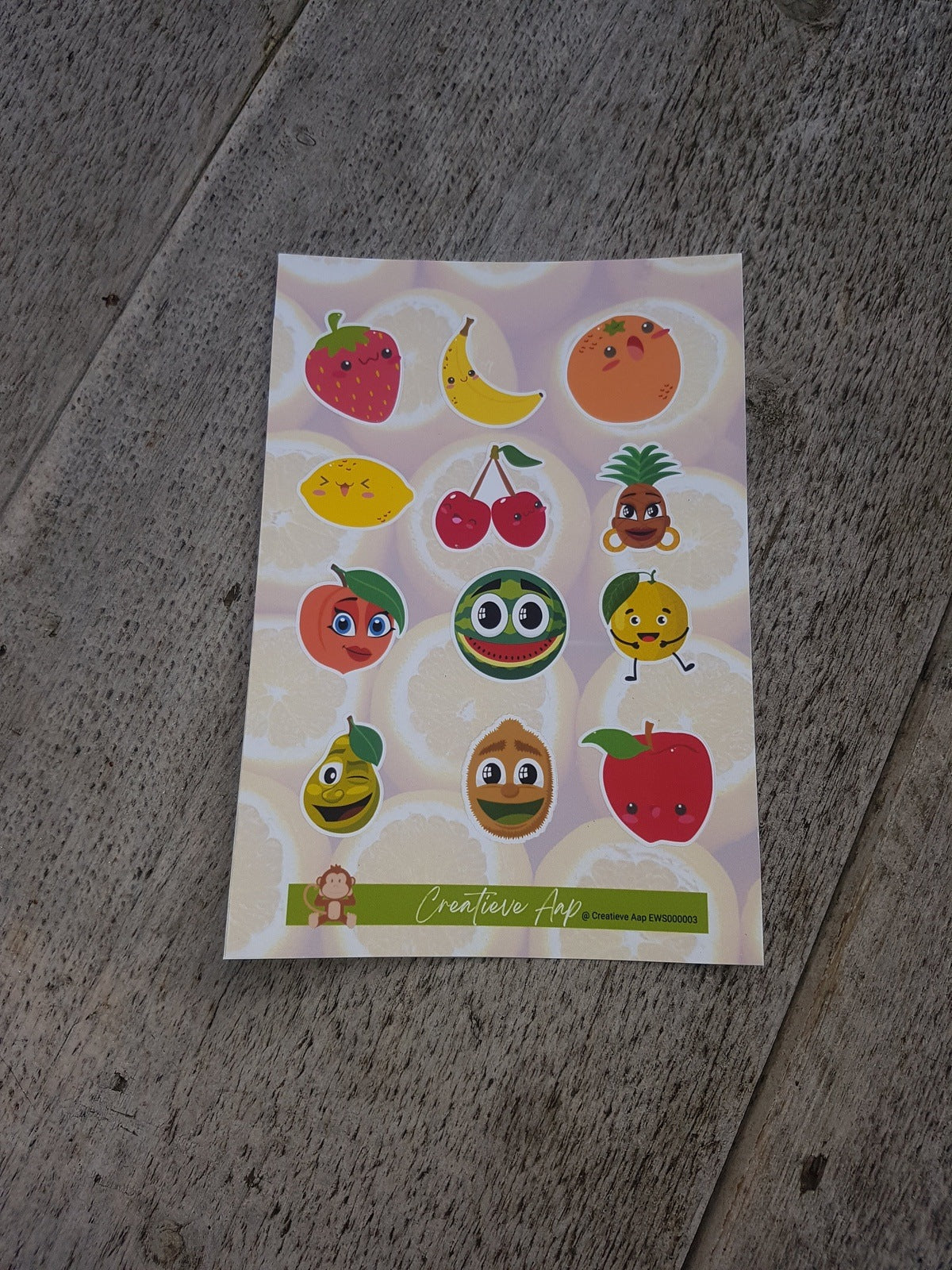 Sticker Fruity, sticker sheet, Fruitige stickers, cute stickers, Stickers, Planner Stickersheet, Vinyl stickersheet
