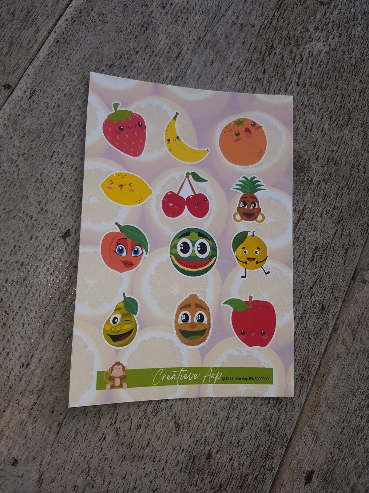 Sticker Fruity, sticker sheet, Fruitige stickers, cute stickers, Stickers, Planner Stickersheet, Vinyl stickersheet