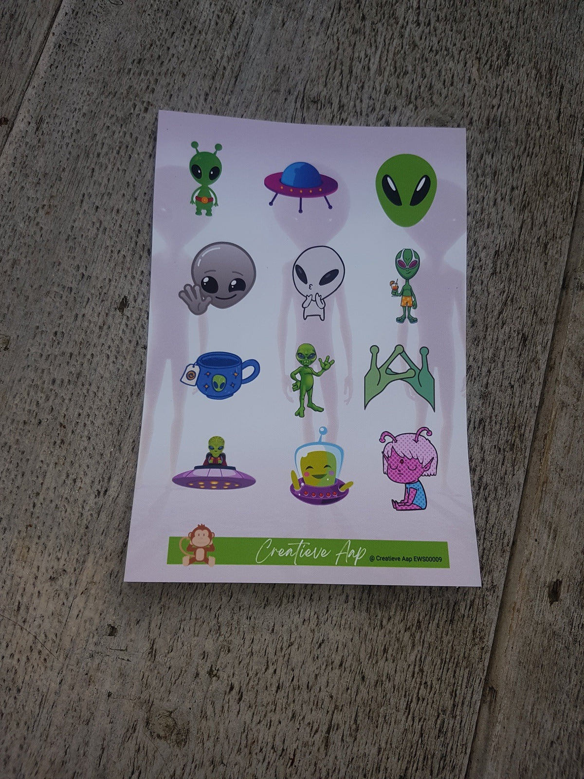 Stickers Alien, sticker sheet, Alien stickers, cute stickers, Stickers, Planner Stickersheet, Vinyl stickersheet