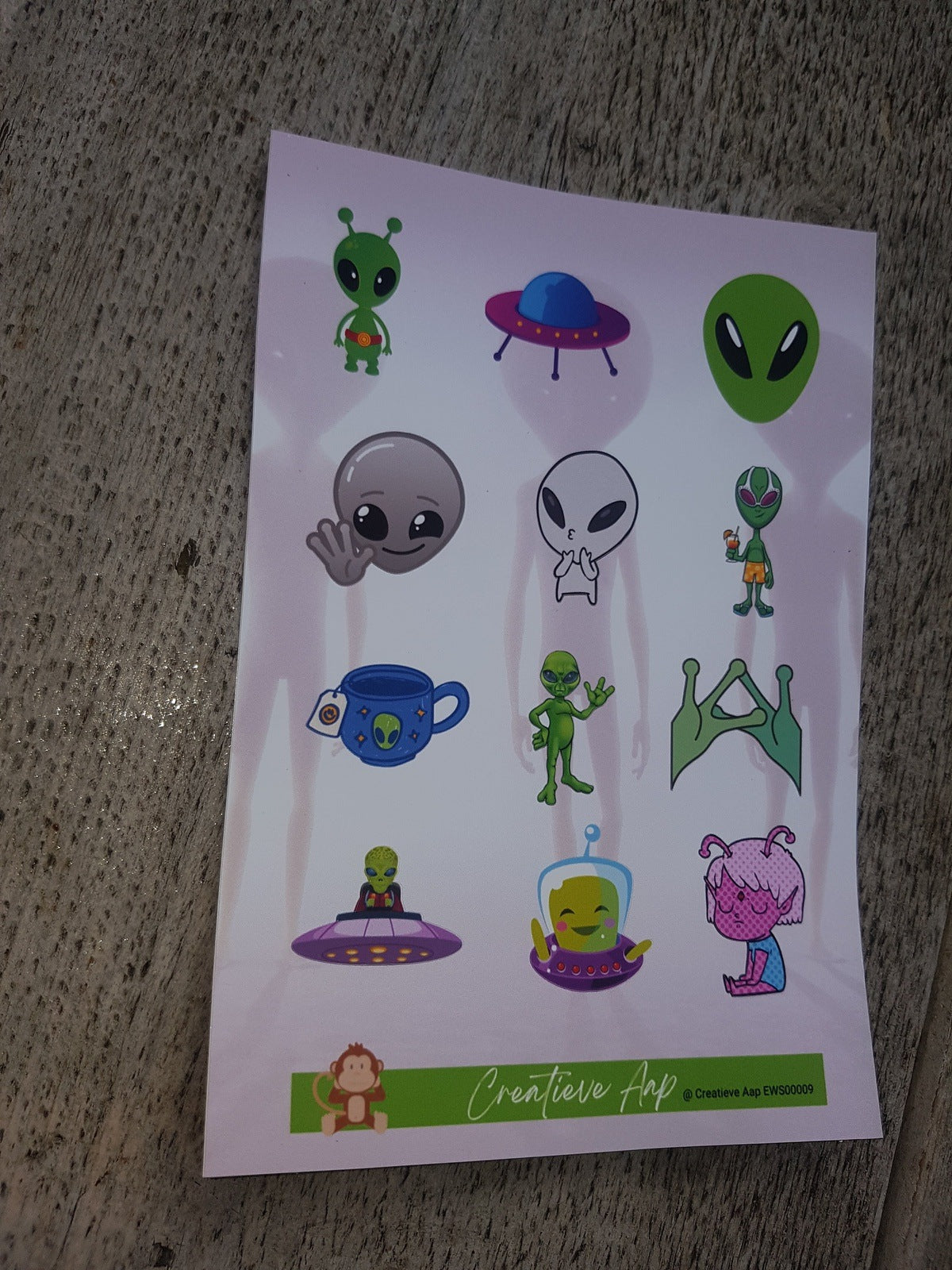 Stickers Alien, sticker sheet, Alien stickers, cute stickers, Stickers, Planner Stickersheet, Vinyl stickersheet